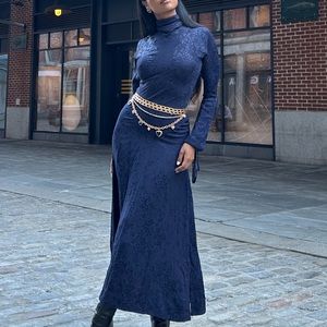 Vivienne Westwood navy polo neck dress